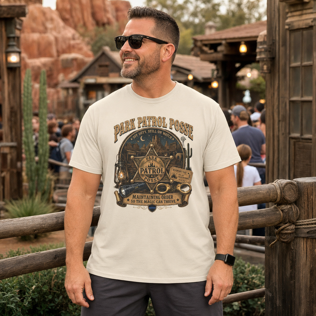 Park Patrol Posse Police Officer Theme Park Shirt, Off Duty Cop Western Vacation Tee, Law Enforcement Gift