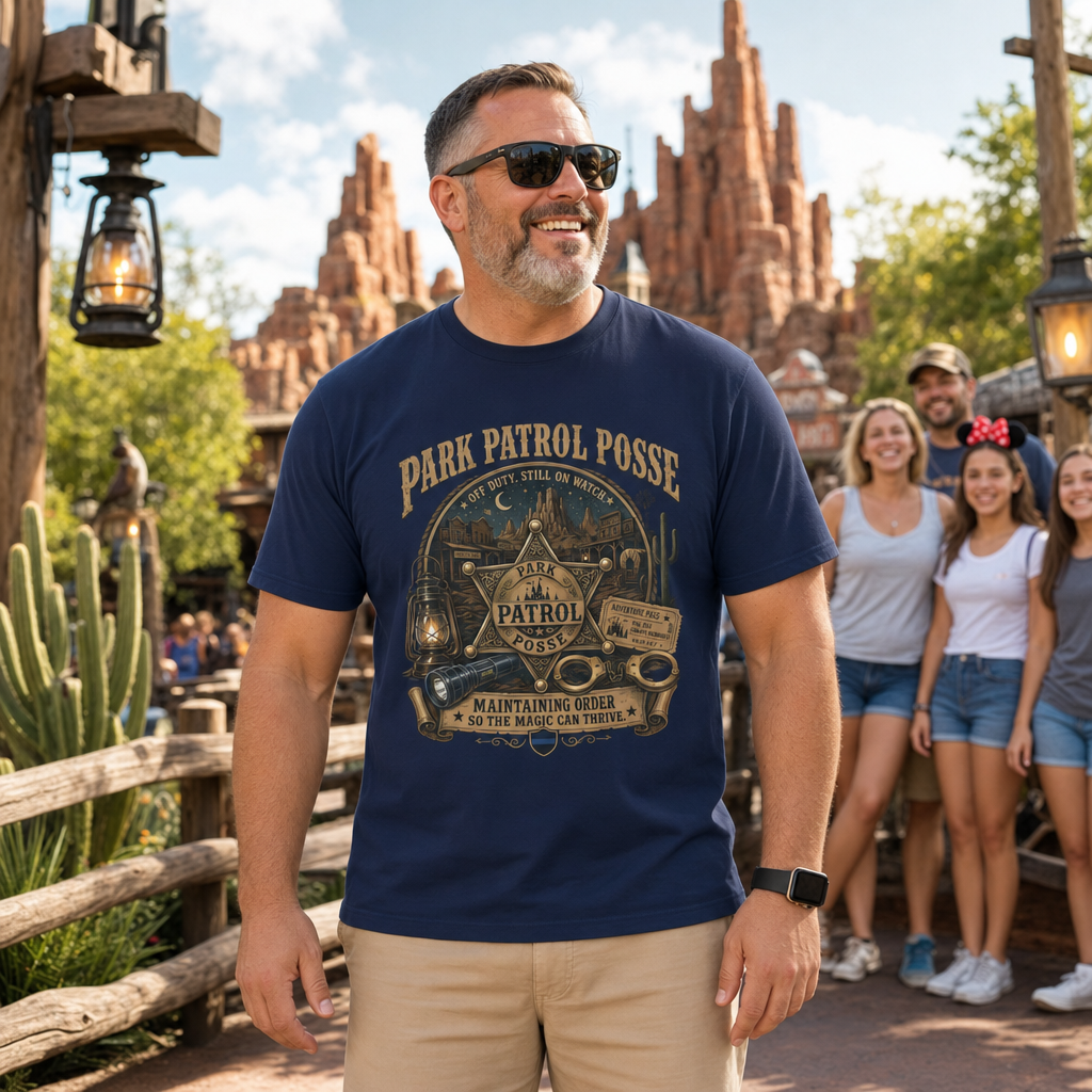 Park Patrol Posse Police Officer Theme Park Shirt, Off Duty Cop Western Vacation Tee, Law Enforcement Gift