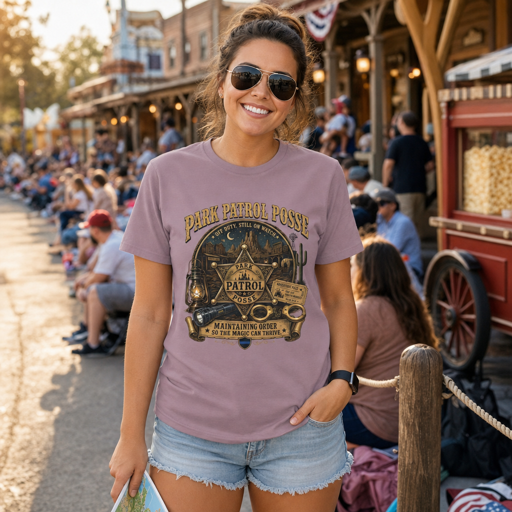 Park Patrol Posse Police Officer Theme Park Shirt, Off Duty Cop Western Vacation Tee, Law Enforcement Gift