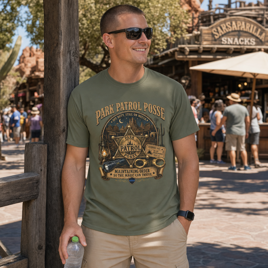 Park Patrol Posse Police Officer Theme Park Shirt, Off Duty Cop Western Vacation Tee, Law Enforcement Gift