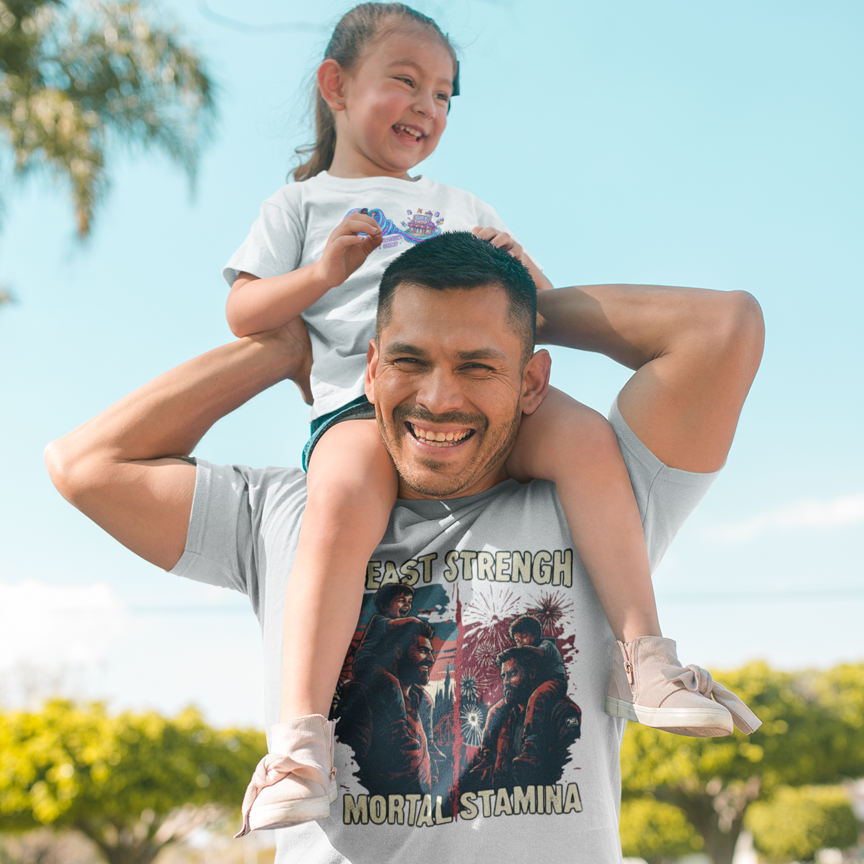 Beast Strength, Mortal Stamina Park Dad Shirt | Rope Drop to Fireworks Tee