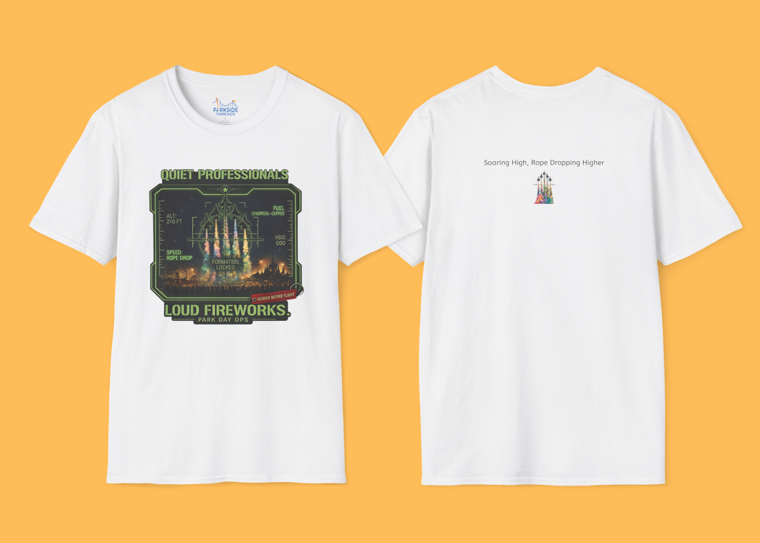 Quiet Professionals Loud Fireworks Air Force Theme Park HUD T-Shirt
