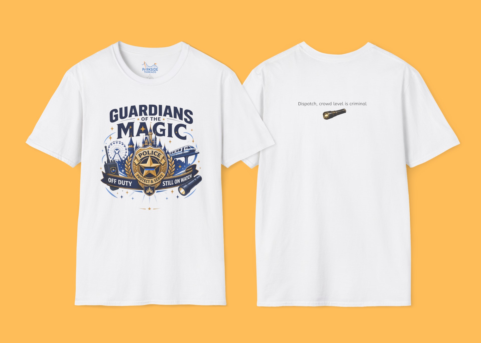 Guardians of the Magic Police Officer Theme Park Shirt, Off Duty Cop Vacation Tee, Law Enforcement Gift