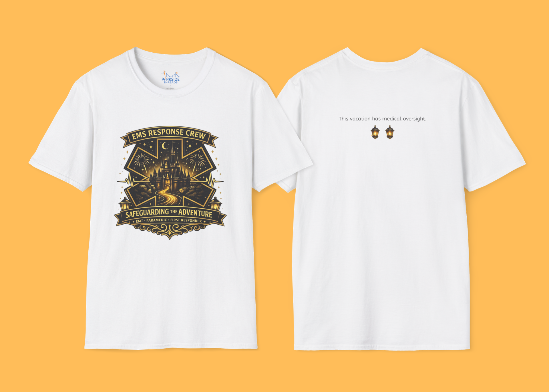 Safeguarding the Adventure EMS First Responder Theme Park T-Shirt