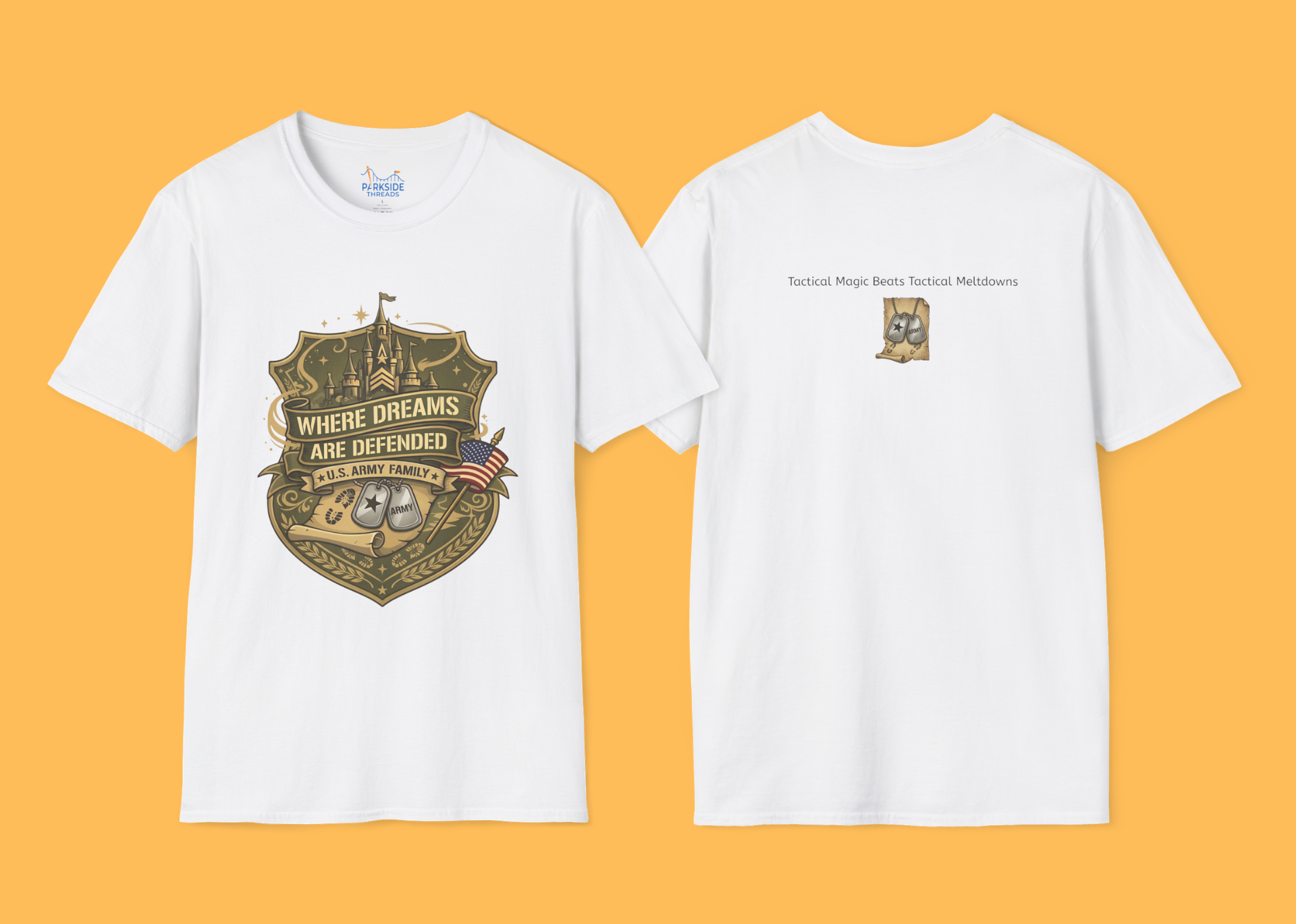 Where Dreams Are Defended Army Family Theme Park Shirt, Military Vacation Tee, Patriotic Gift