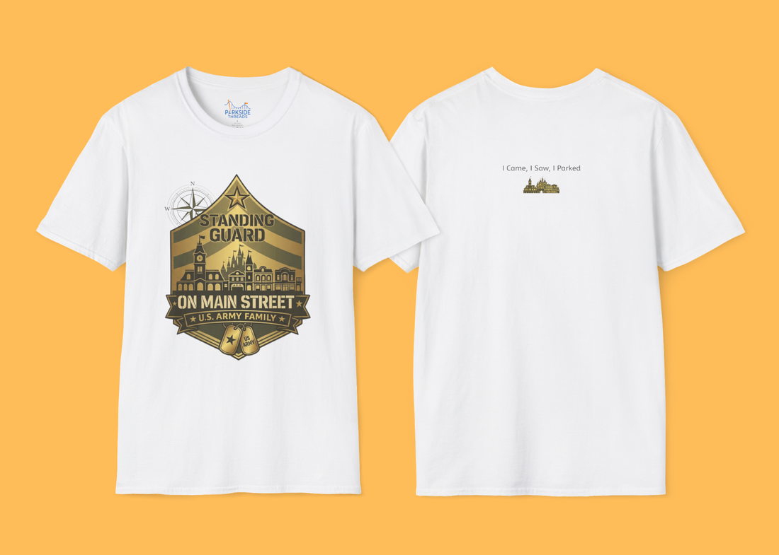 Standing Guard on Main Street U.S. Army Family Theme Park Shirt