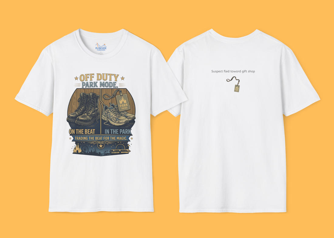 Off Duty Park Mode Police Officer Theme Park Shirt, Law Enforcement Vacation Tee, Cop Gift
