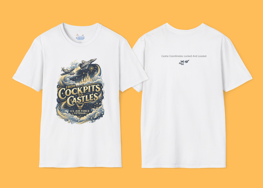 From Cockpits to Castles Air Force Veteran Theme Park T-Shirt