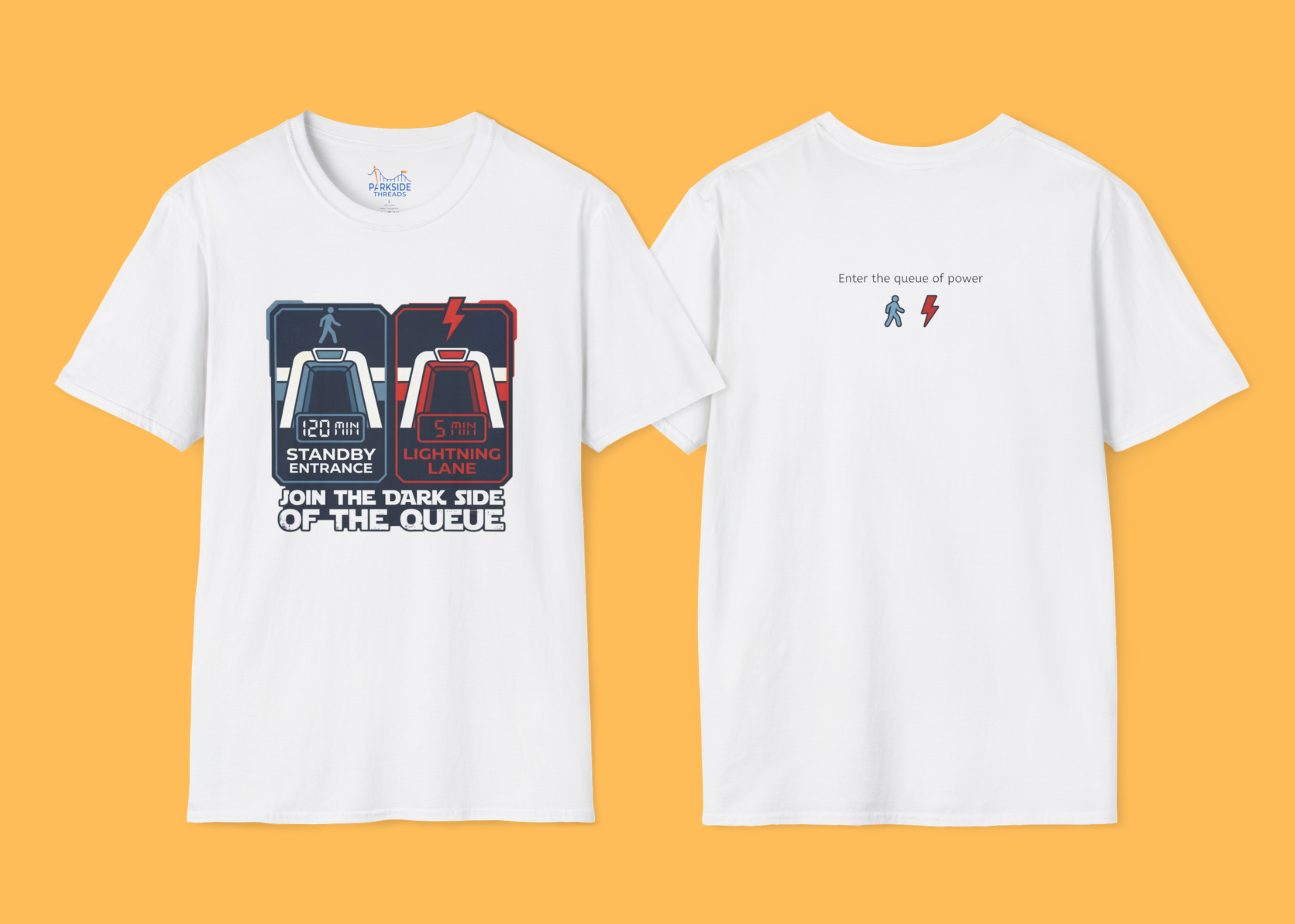 Join The Dark Side Of The Queue Park Dad Shirt – Star Wars Inspired Theme Park Tee