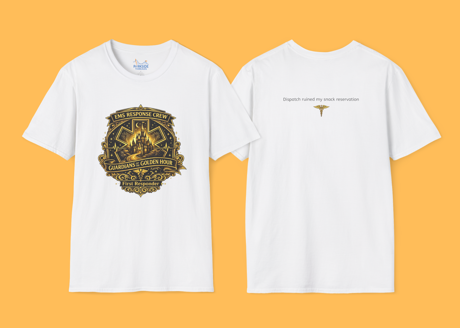 Guardians of the Golden Hour EMS First Responder Theme Park T-Shirt