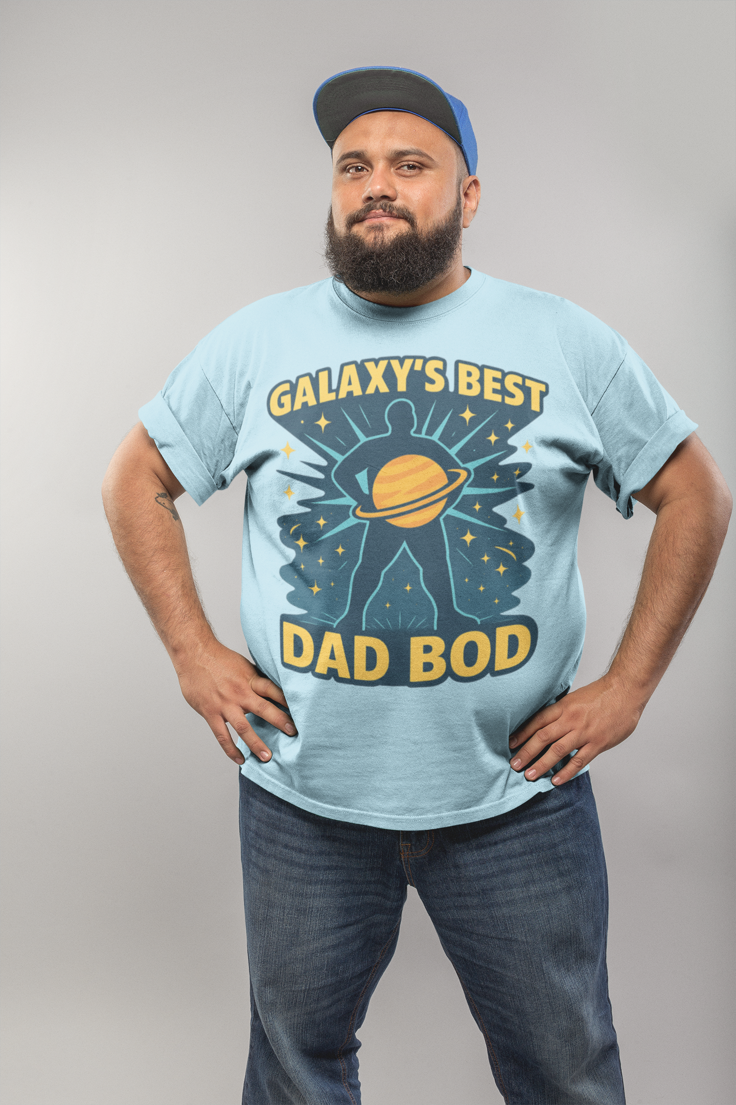 Galaxy’s Best Dad Bod – Funny Space Shirt for Park Dads