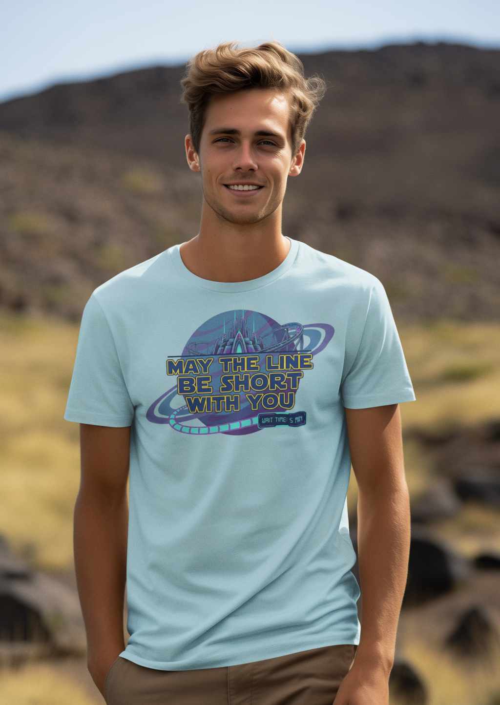 May The Line Be Short With You | Funny Ride Queue Shirt