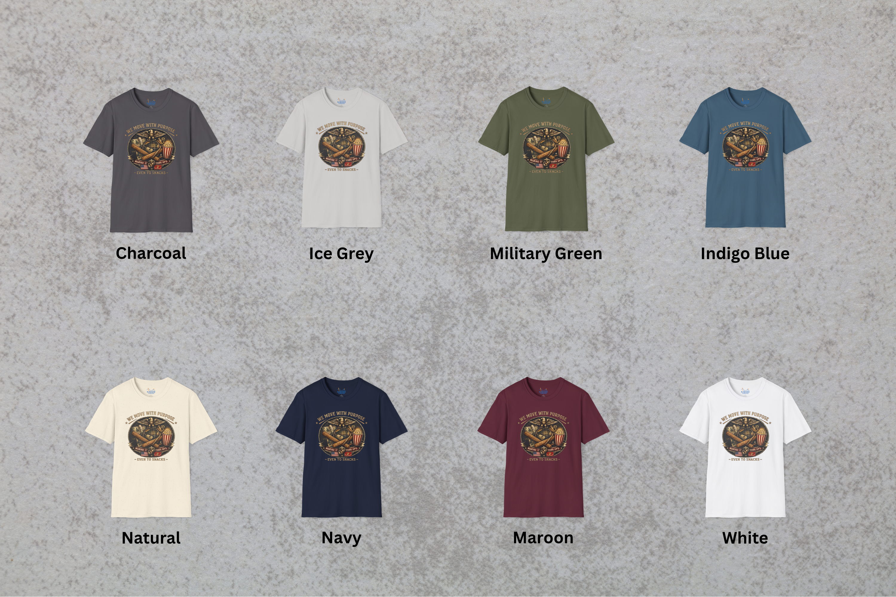 We Move With Purpose Marine Snack Shirt