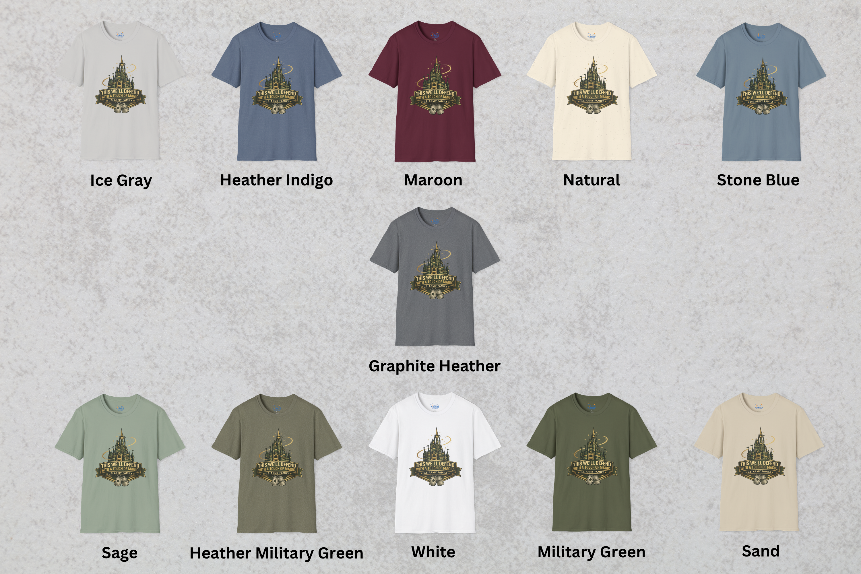 This We’ll Defend With a Touch of Magic Army Family Theme Park Shirt, Military Vacation Tee