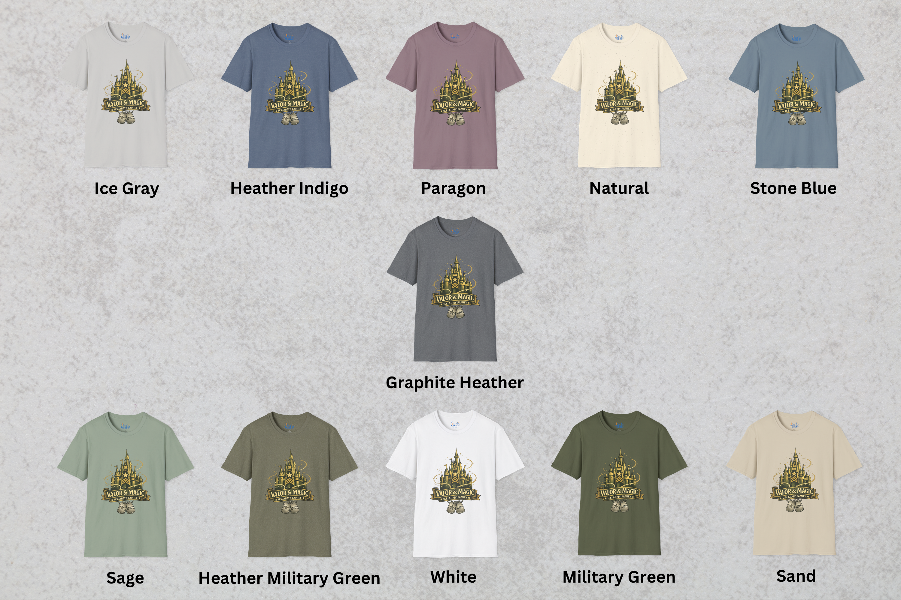 Valor & Magic Army Family Theme Park Shirt, U.S. Military Vacation Tee, Patriotic Gift