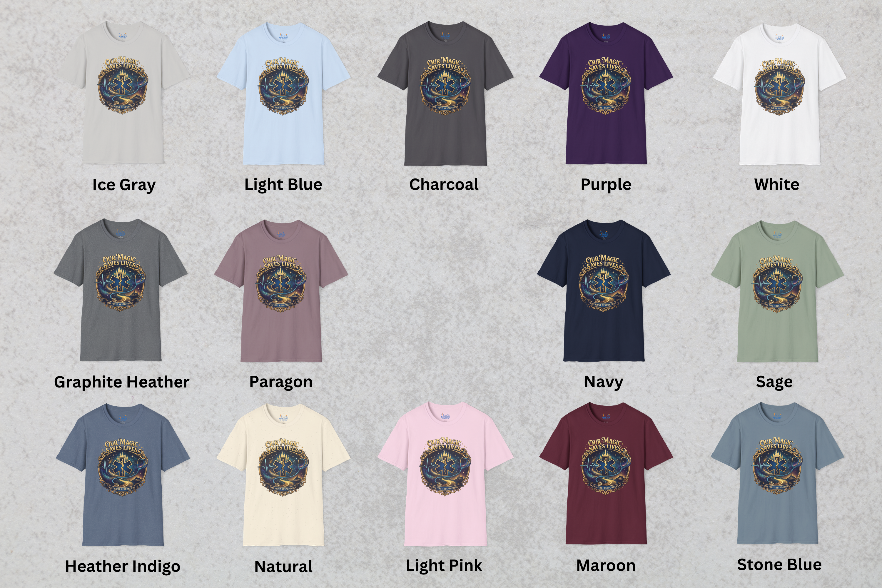 Our Magic Saves Lives EMS First Responder Theme Park T-Shirt