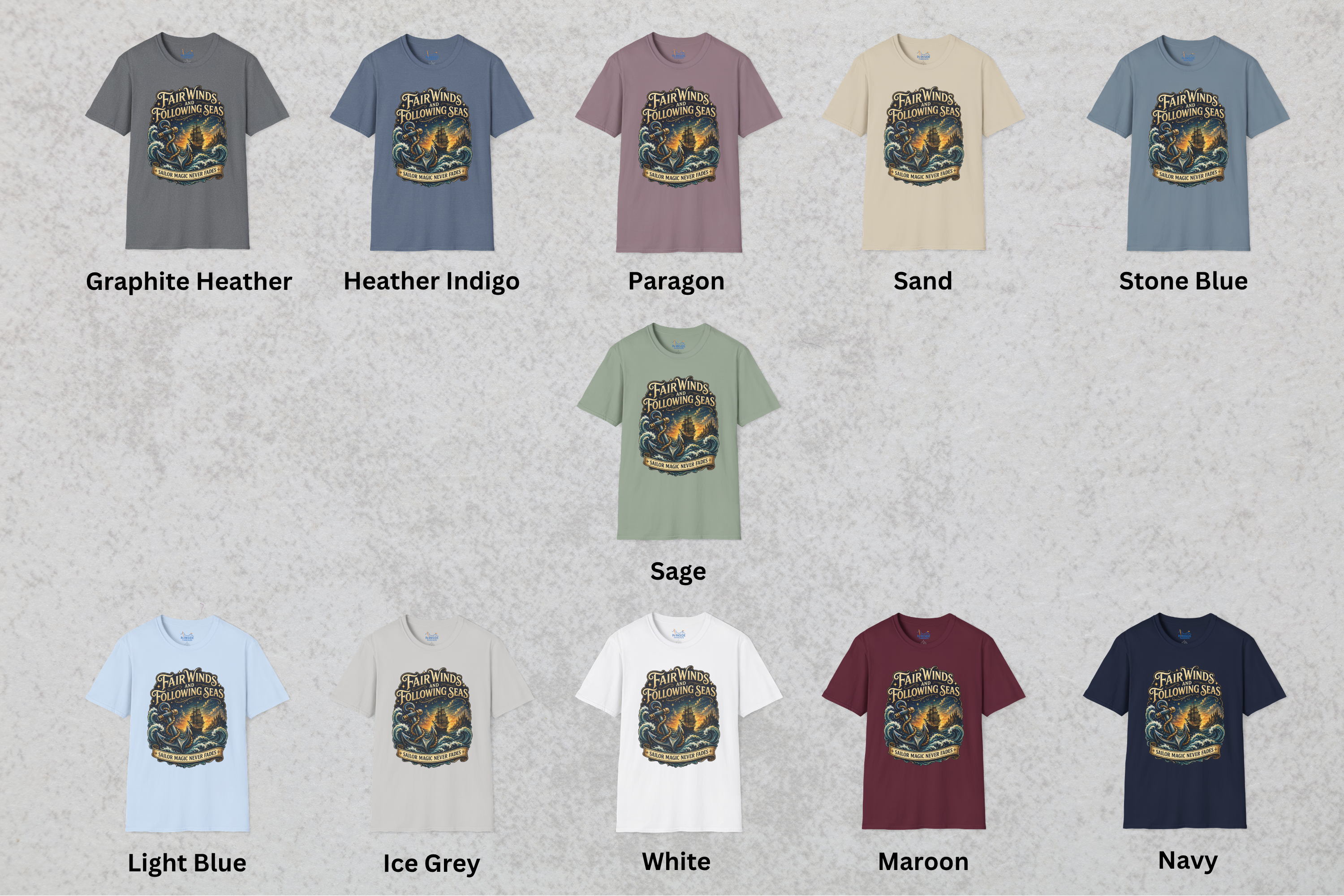 Fair Winds Navy Theme Park Shirt