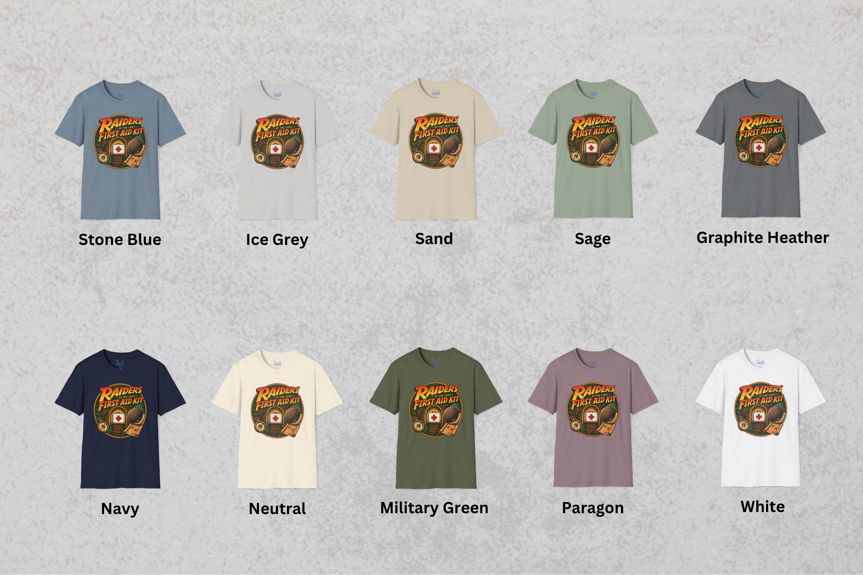 Raiders of the Lost First Aid Kit EMS Adventure Parody T-Shirt