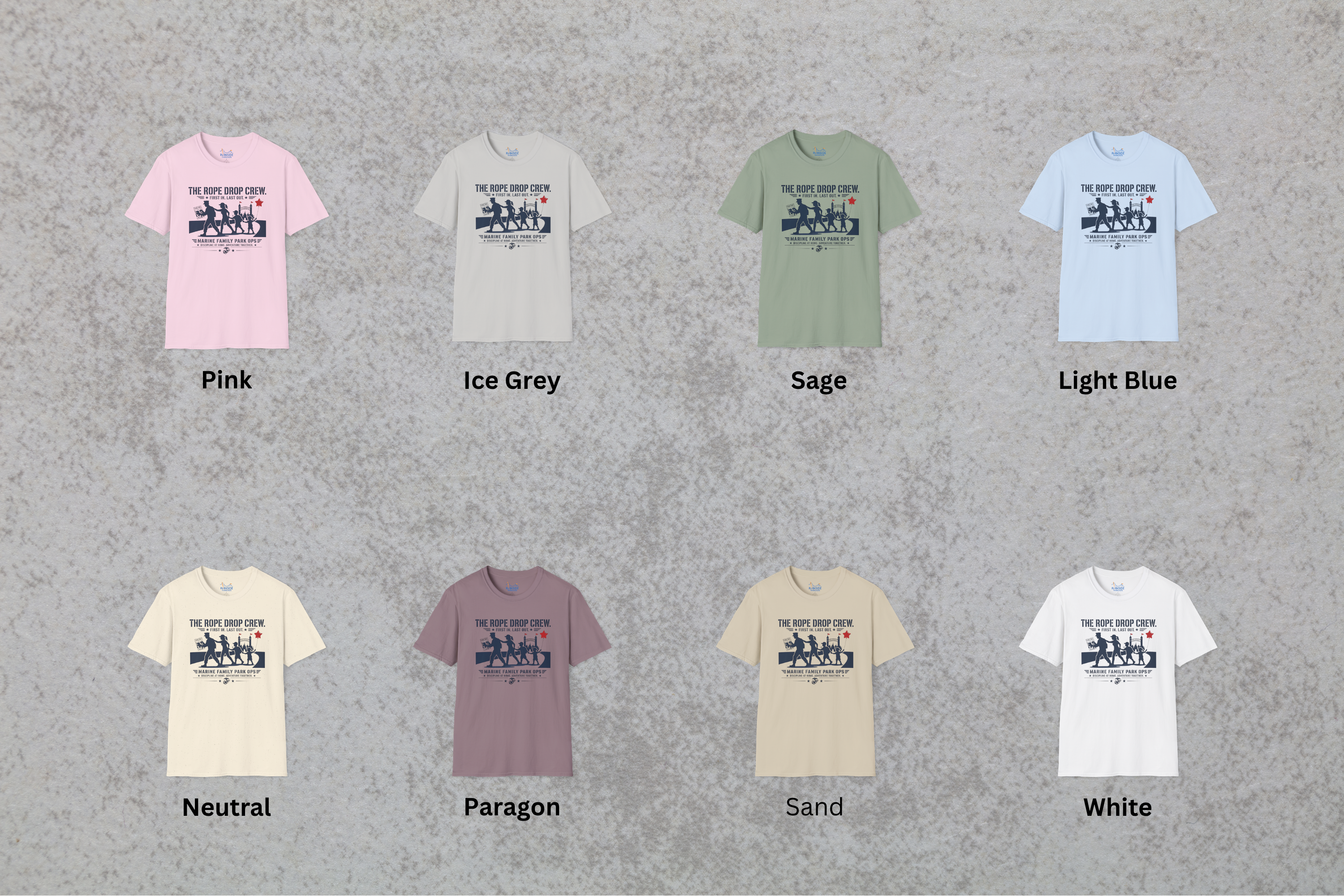 The Rope Drop Crew Marine Family Shirt