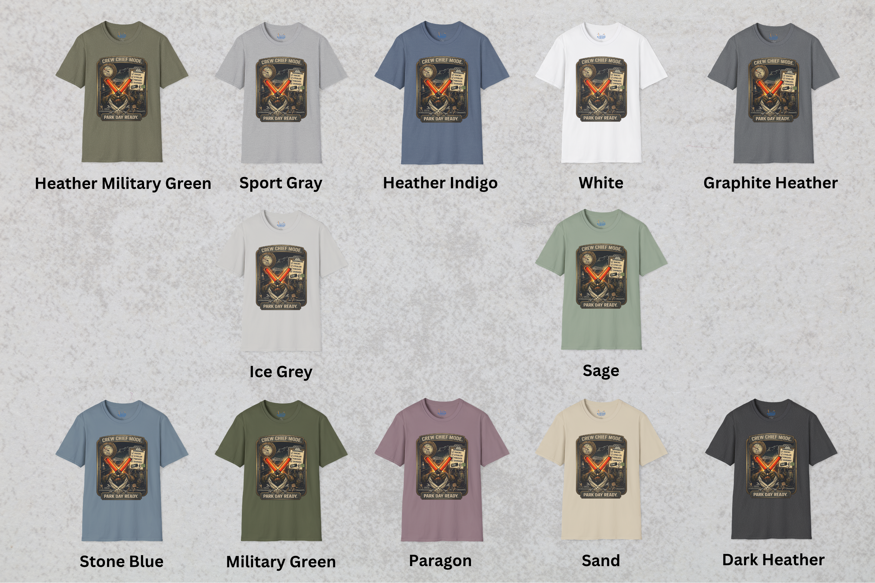 Crew Chief Mode Park Day Ready Air Force Dad T-Shirt