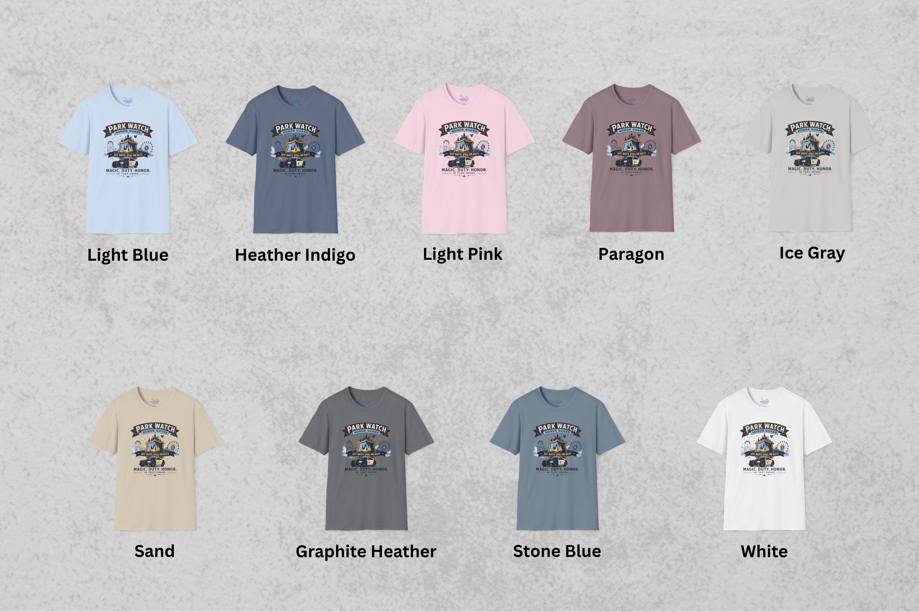 Park Watch Honor Guard Police Officer Theme Park Shirt, Off Duty Cop Vacation Tee, Law Enforcement Gift