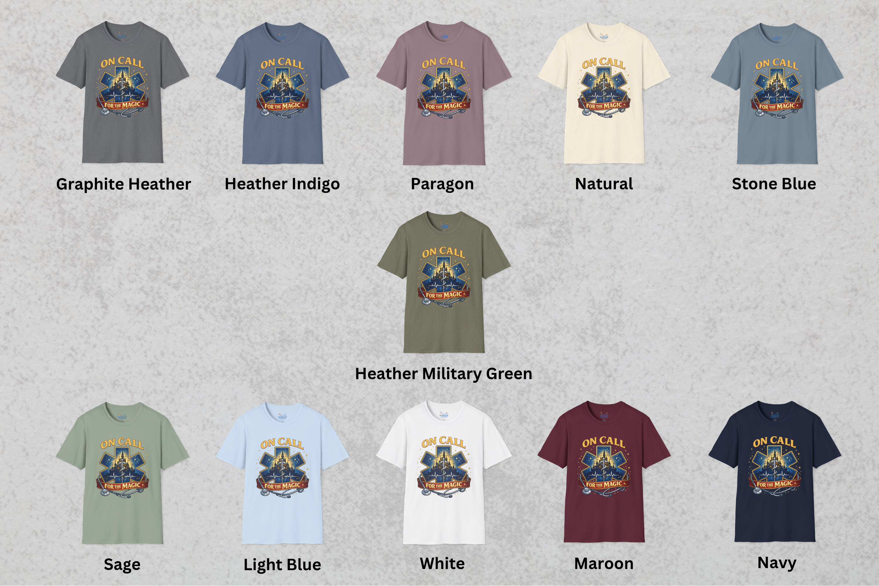 On Call For The Magic EMS First Responder Theme Park T-Shirt