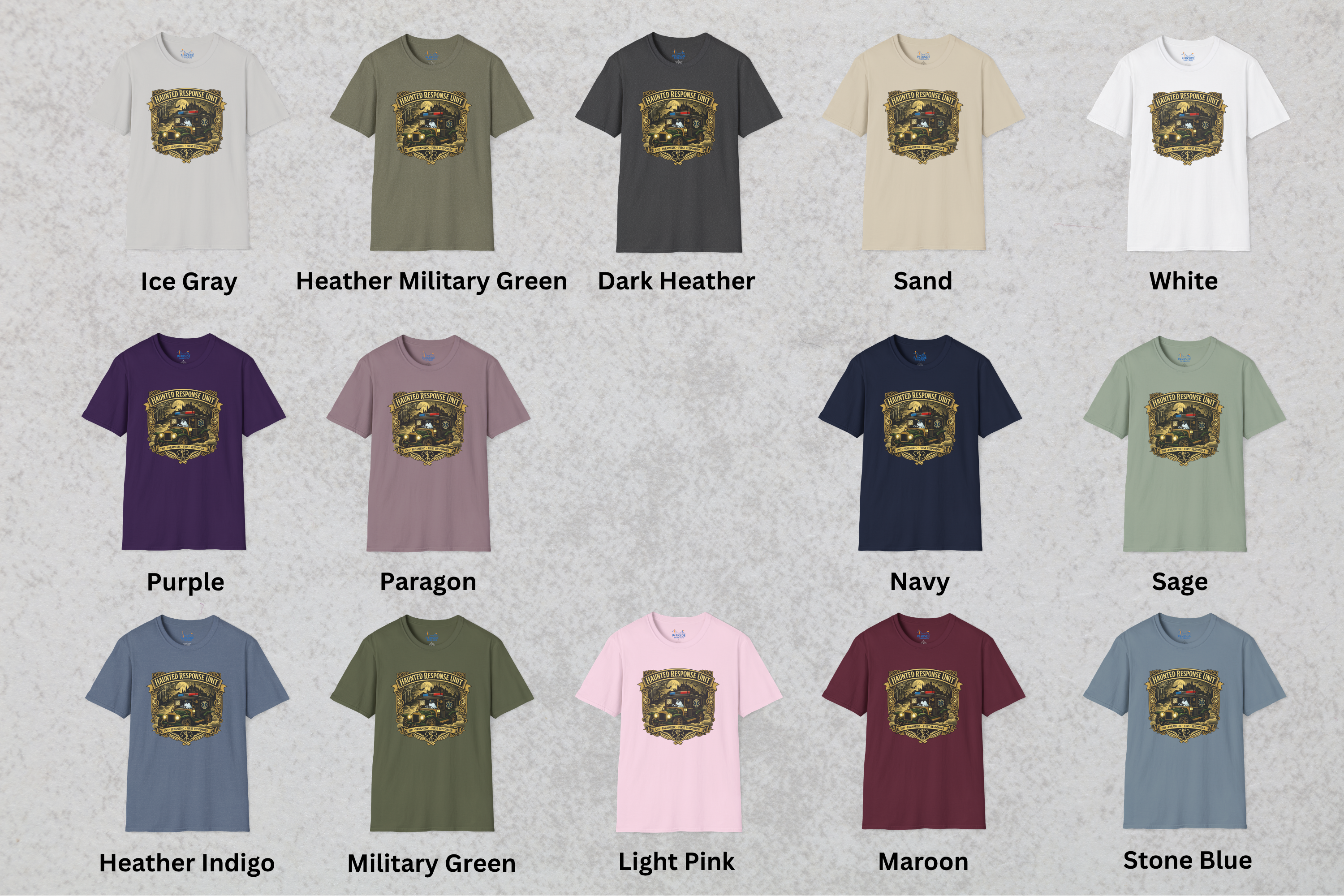 Haunted Response Unit EMS First Responder Spooky Theme Park T-Shirt