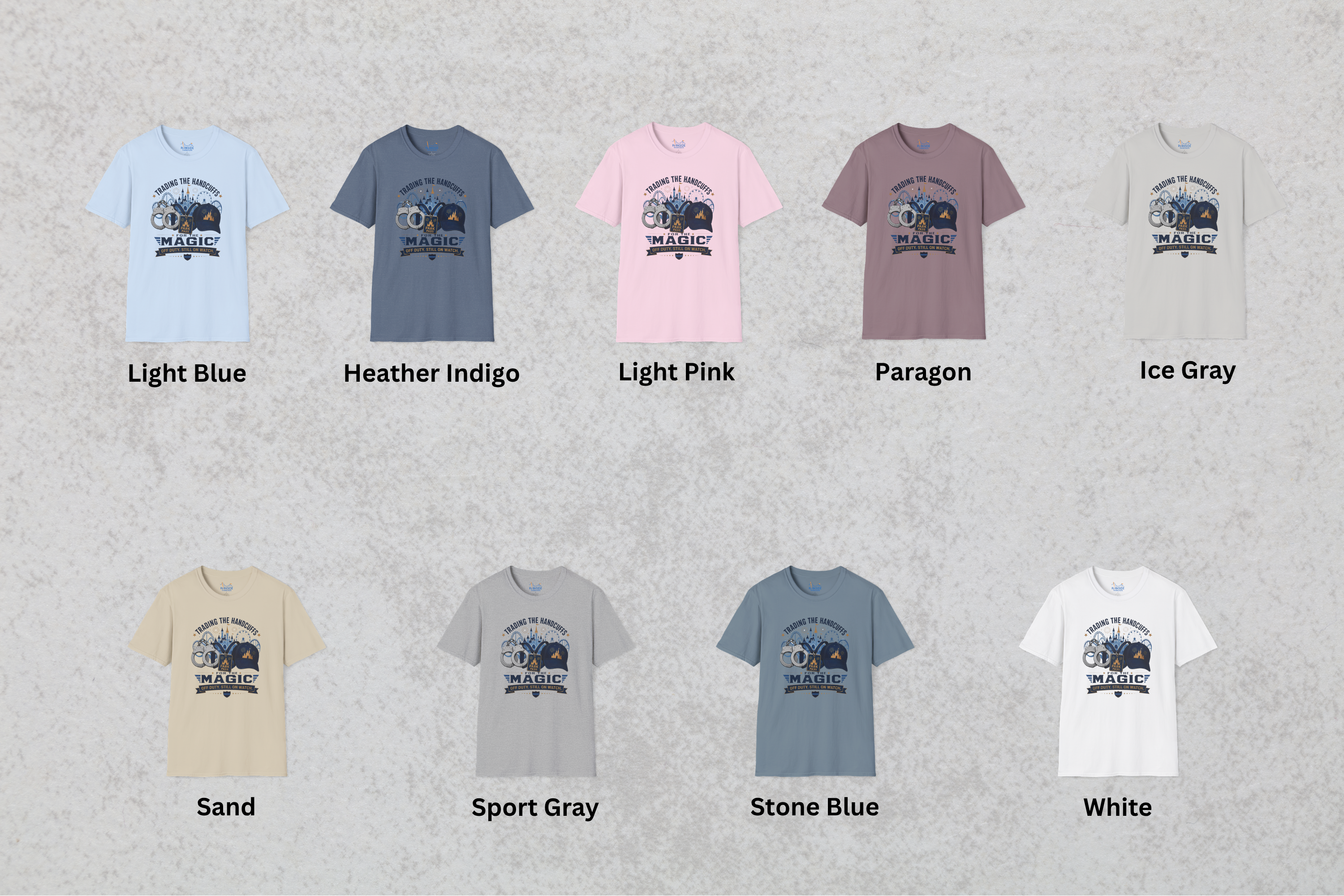 Trading the Handcuffs For Magic Police Officer Theme Park Shirt, Off Duty Cop Vacation Tee, Law Enforcement Gift