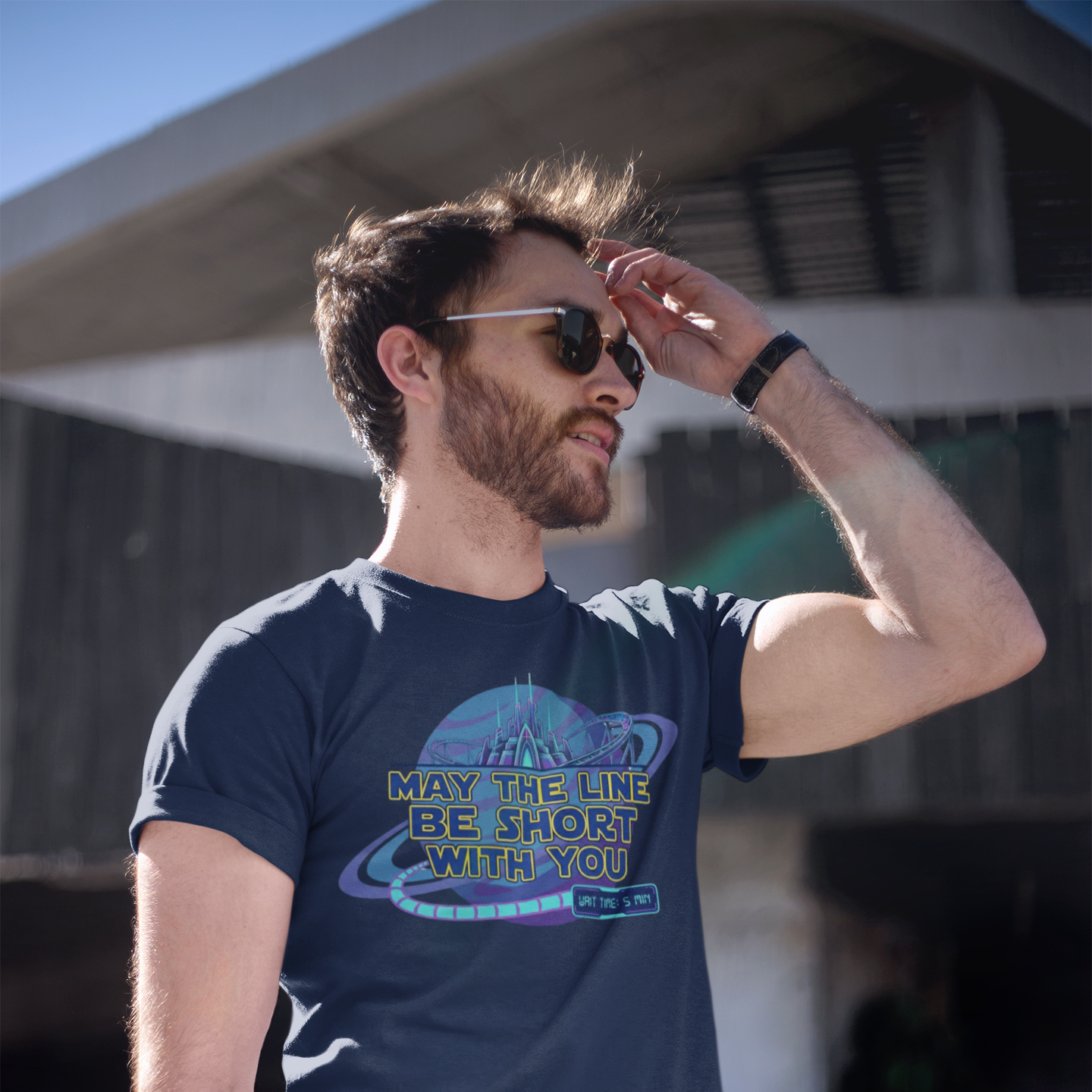 May The Line Be Short With You | Funny Ride Queue Shirt