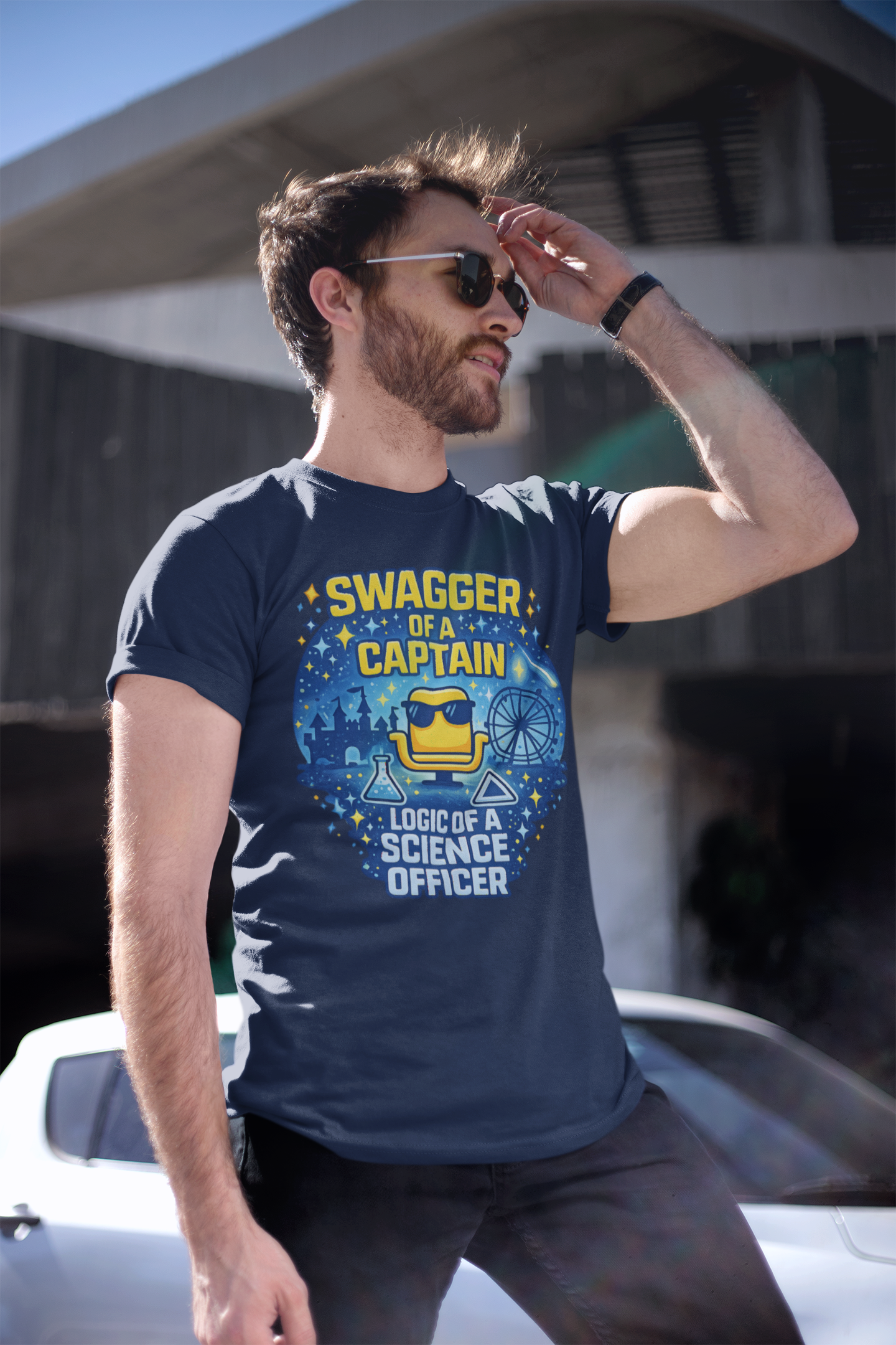 Captain Swagger. Science Officer Logic. Tee