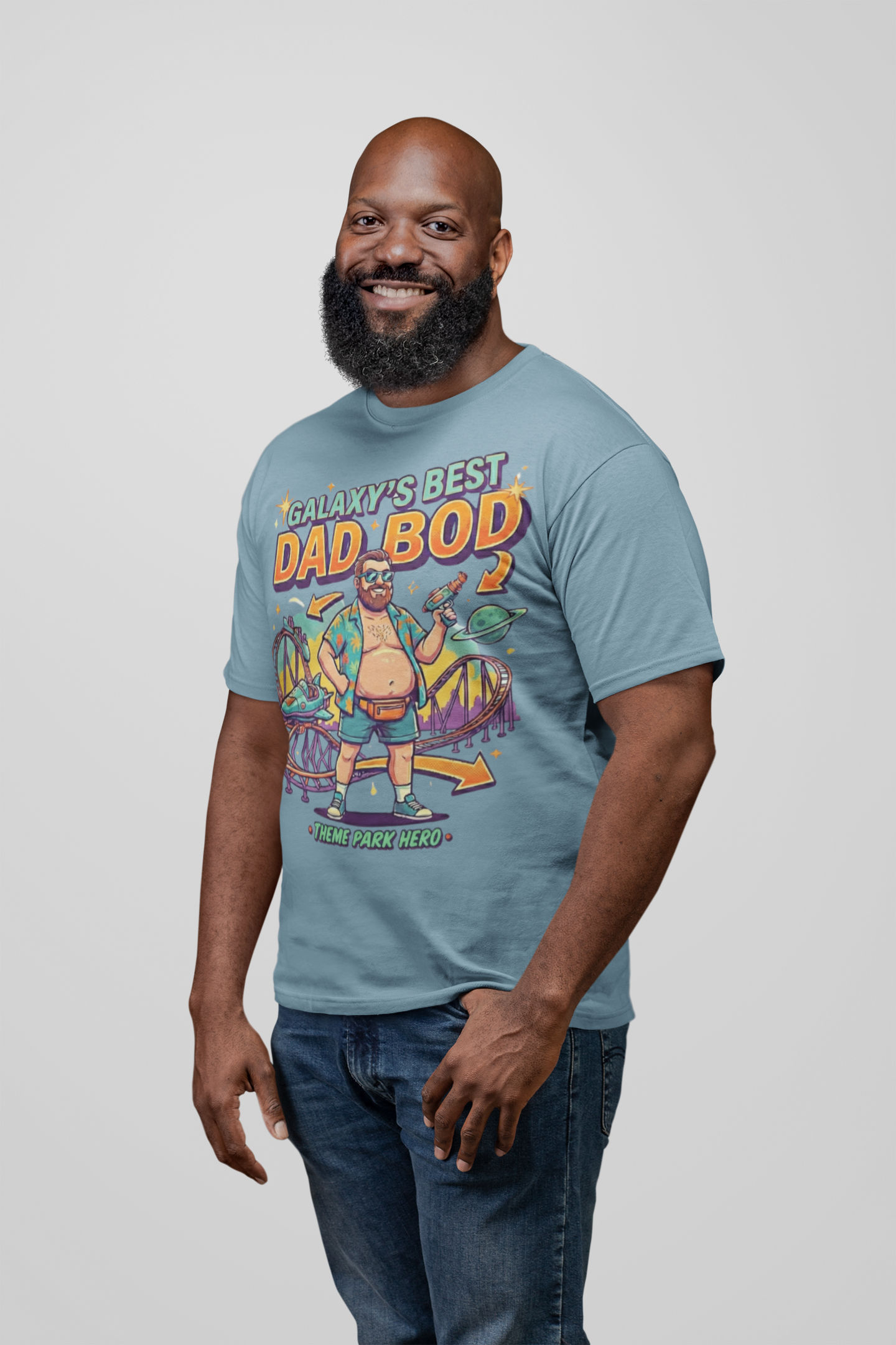 Galaxy’s Best Dad Bod | Theme Park Dad Shirt