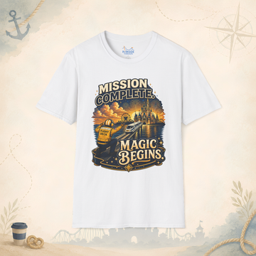 Mission Complete Navy Theme Park Shirt