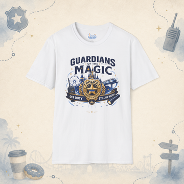Guardians of the Magic Police Officer Theme Park Shirt, Off Duty Cop Vacation Tee, Law Enforcement Gift
