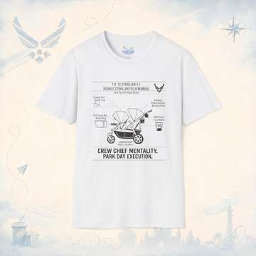 Crew Chief Mentality Park Day Execution Air Force Dad T-Shirt