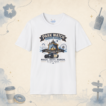 Park Watch Honor Guard Police Officer Theme Park Shirt, Off Duty Cop Vacation Tee, Law Enforcement Gift