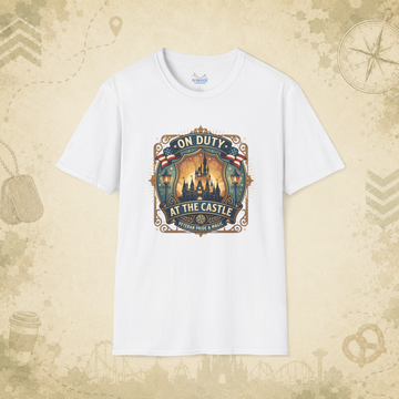 On Duty at the Castle Veteran Military Vacation Tee