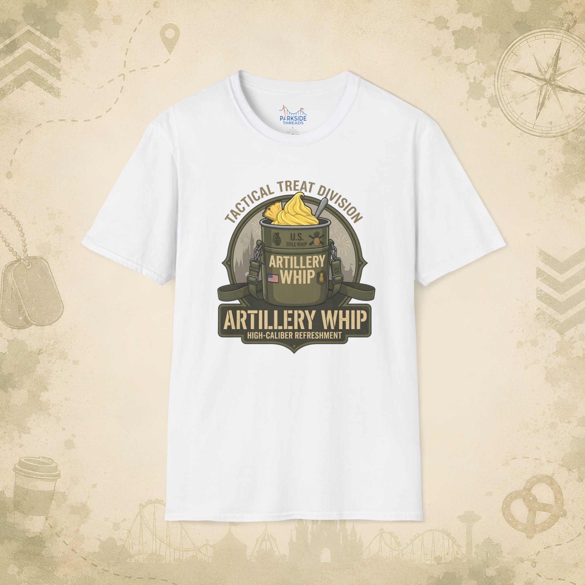 Artillery Whip Army Snack Shirt – Funny Military Theme Park Tee