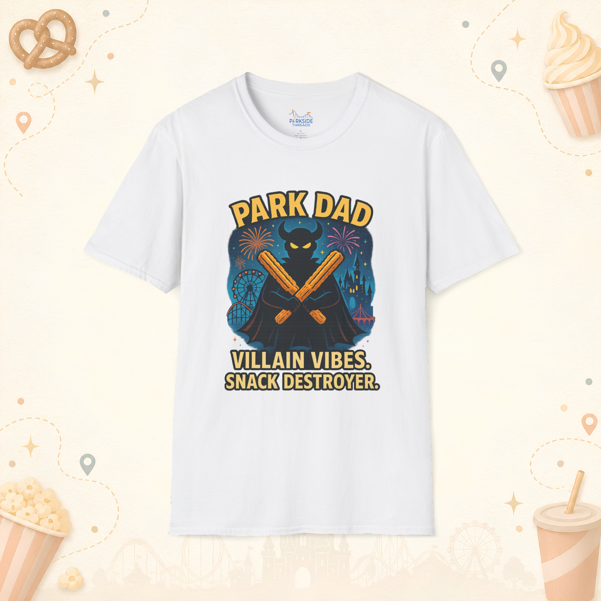 Park Dad Villain Vibes Snack Destroyer Shirt – Funny Theme Park Dad Tee
