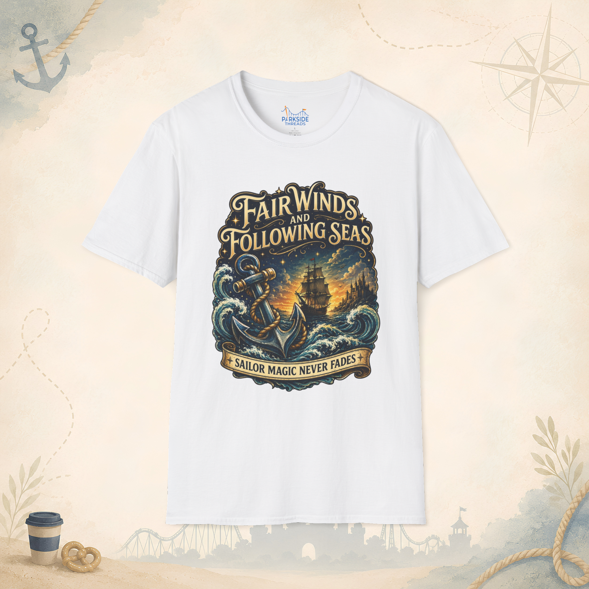 Fair Winds Navy Theme Park Shirt