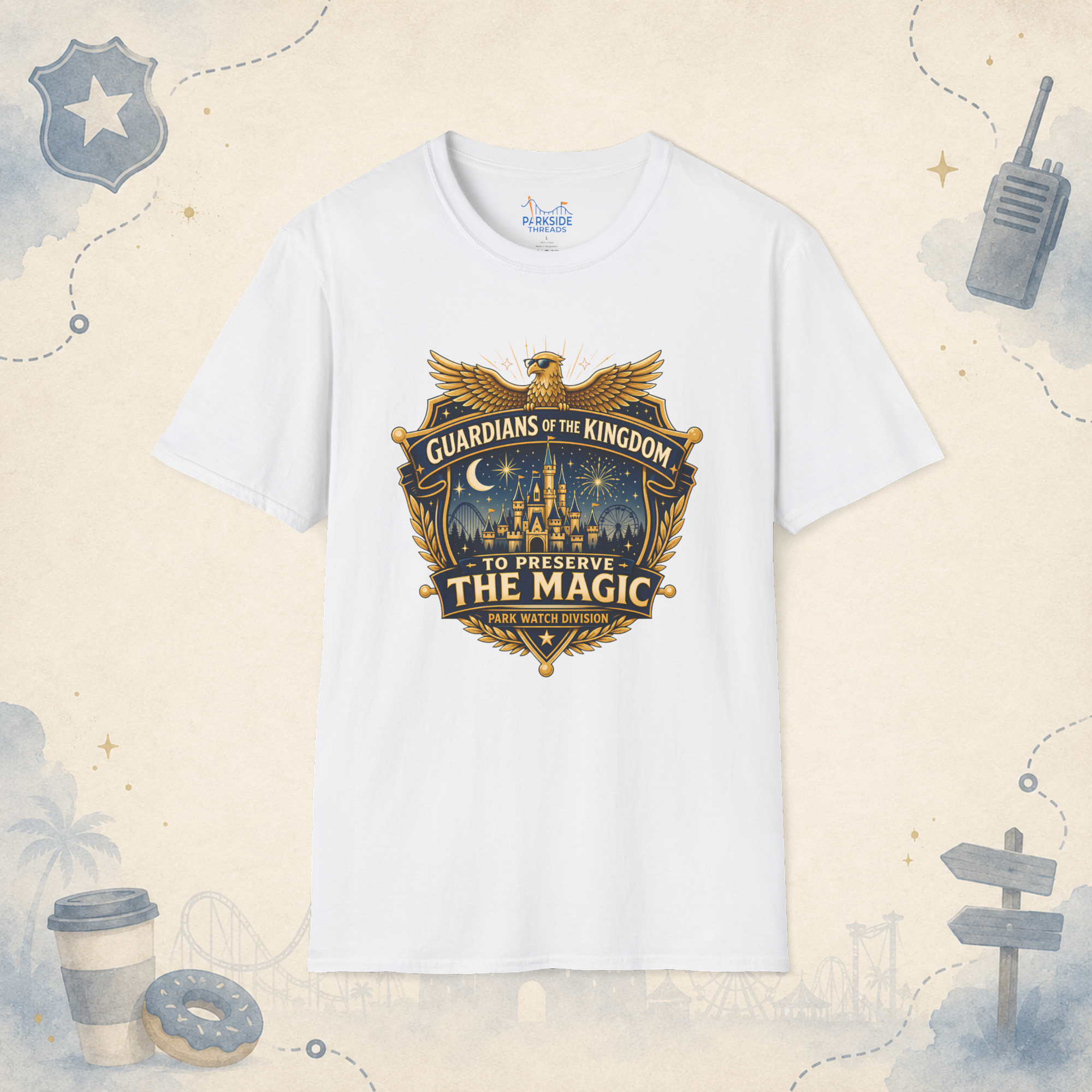 Guardians of the Kingdom Police Officer Theme Park Shirt, Off Duty Cop Vacation Tee, Law Enforcement Gift