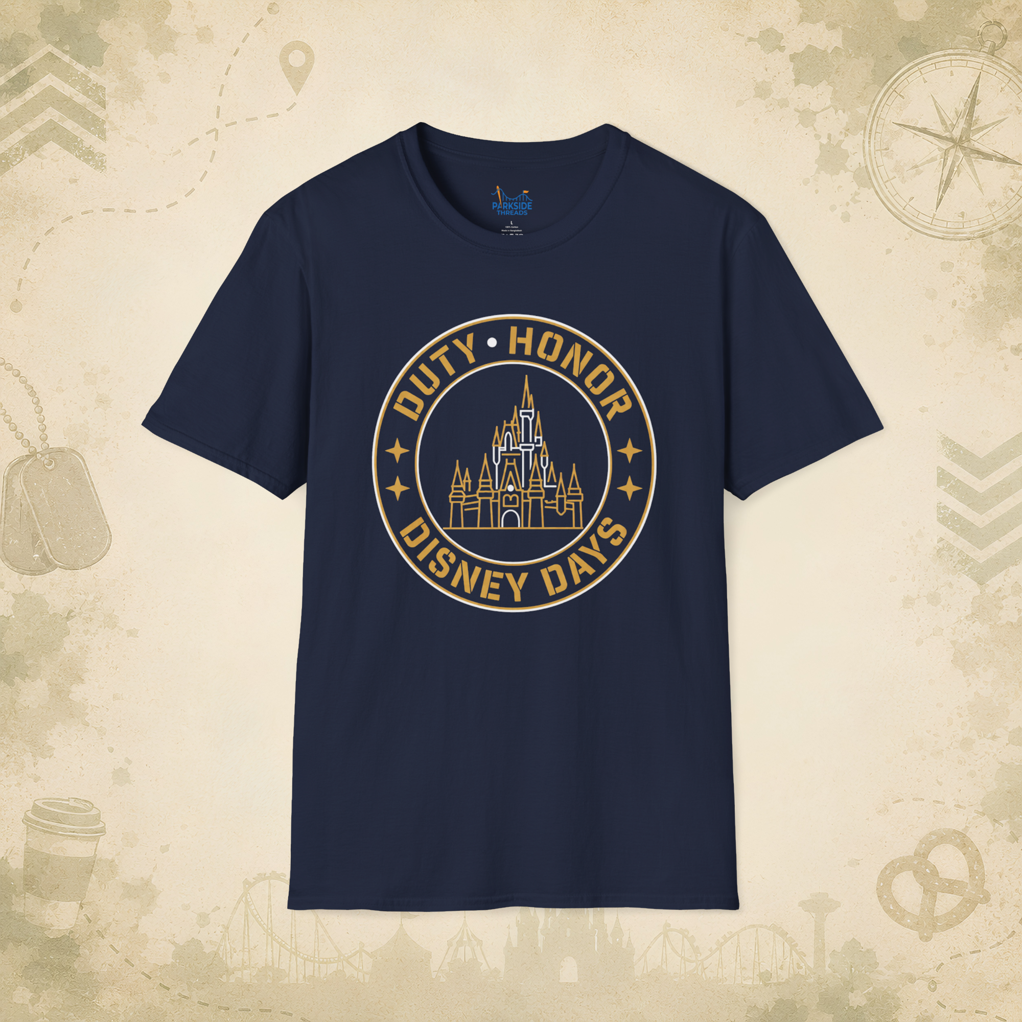 Duty Honor Disney Days Veteran Theme Park Shirt, Military Family Vacation Tee, Patriotic Park Gift