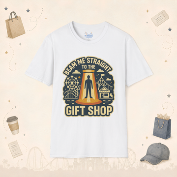 Beam Me Straight To The Gift Shop Park Dad Shirt – Funny Theme Park Dad Tee