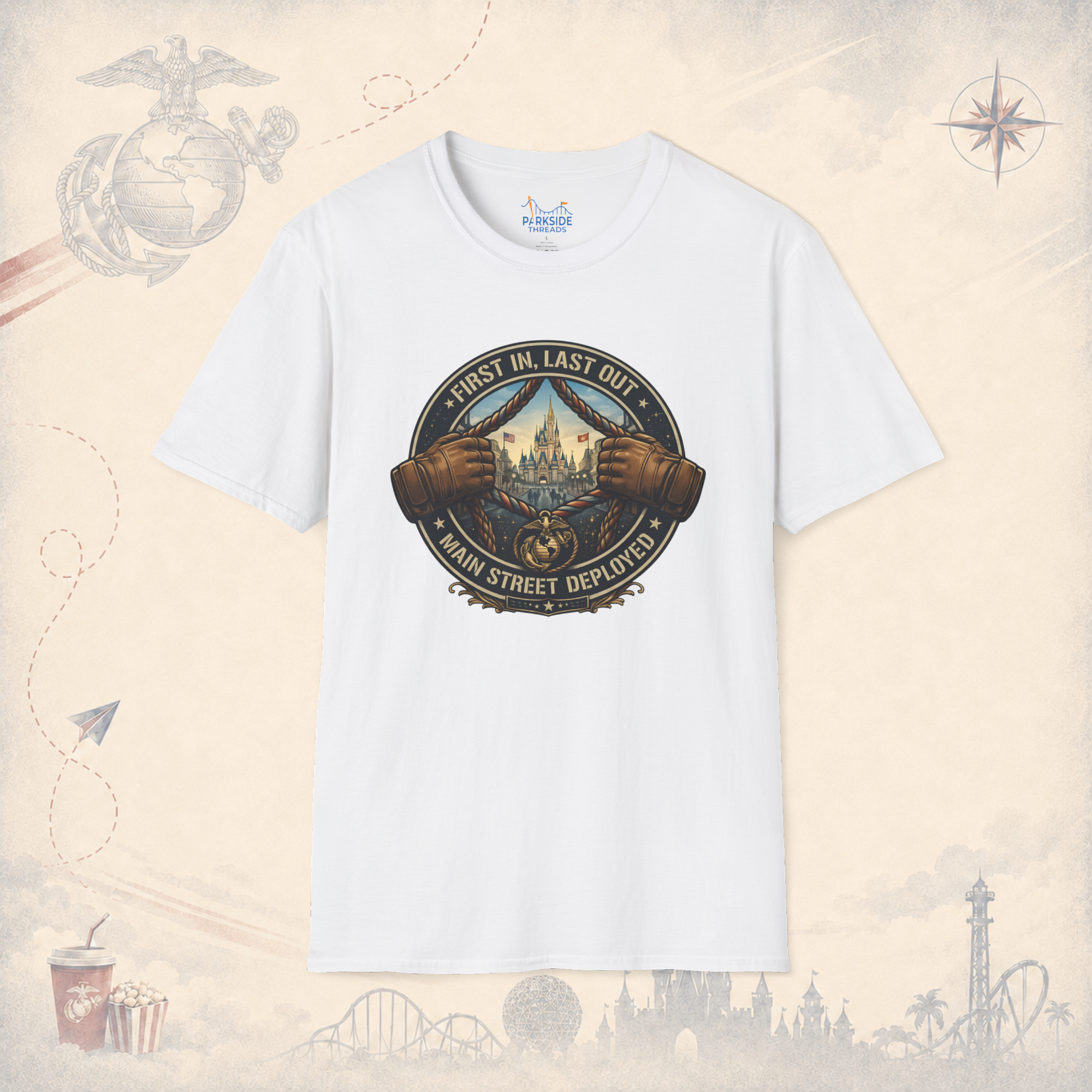 Main Street Deployed Marine Family Shirt