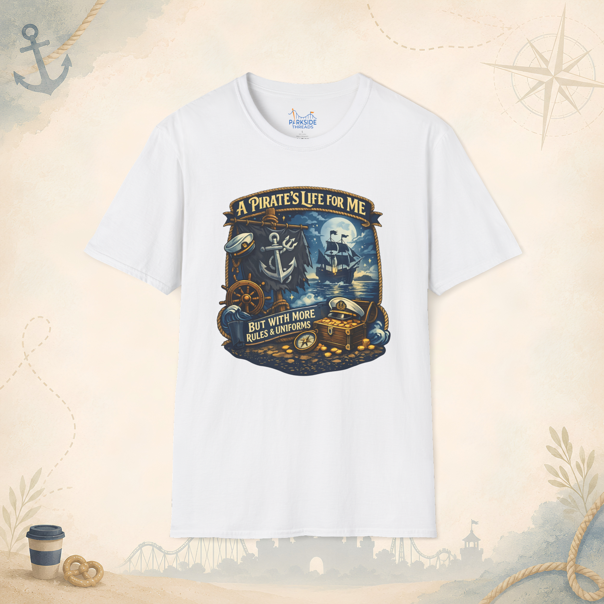 Pirate Life Navy Vacation Shirt