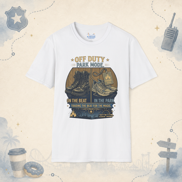 Off Duty Park Mode Police Officer Theme Park Shirt, Law Enforcement Vacation Tee, Cop Gift