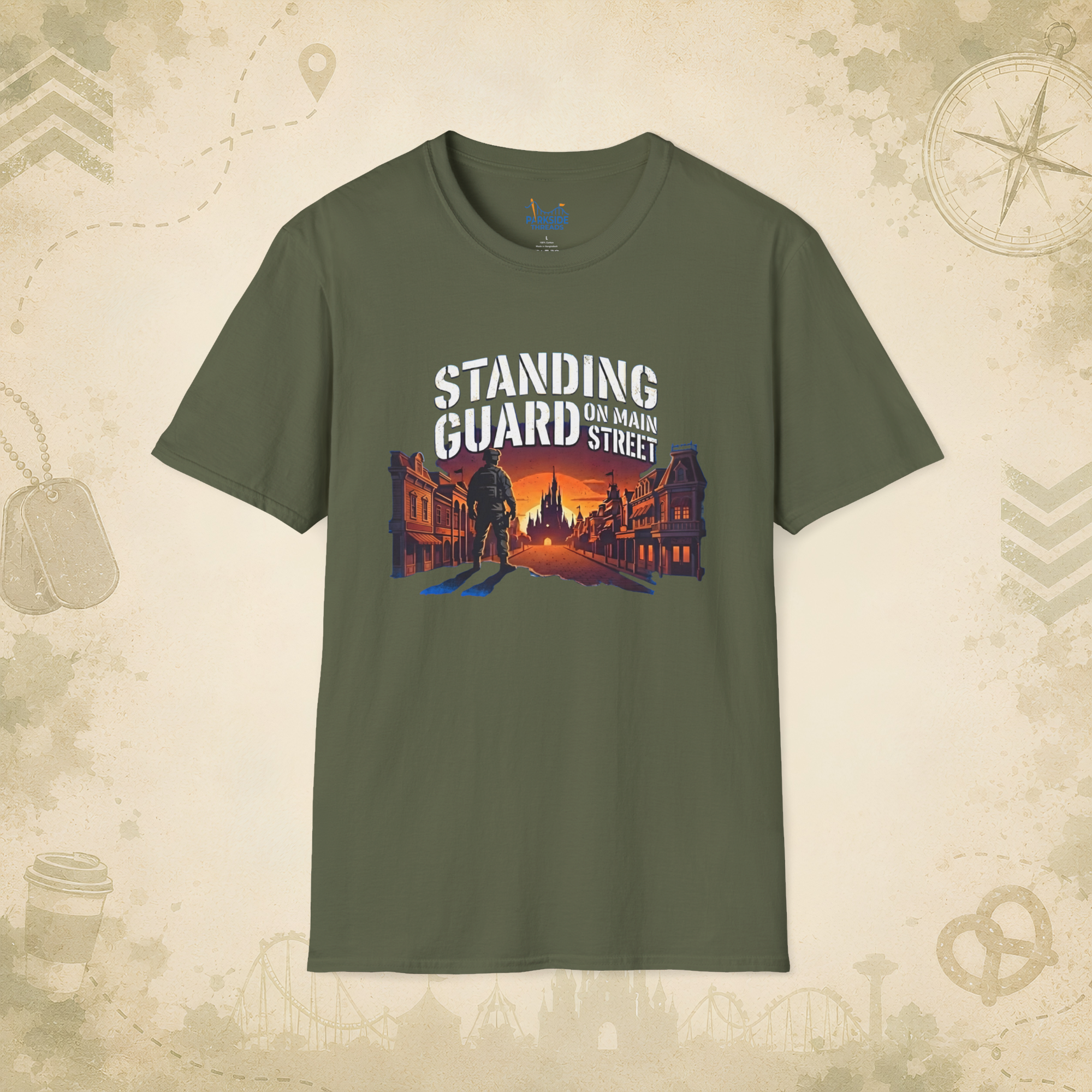 Standing Guard on Main Street Veteran Shirt
