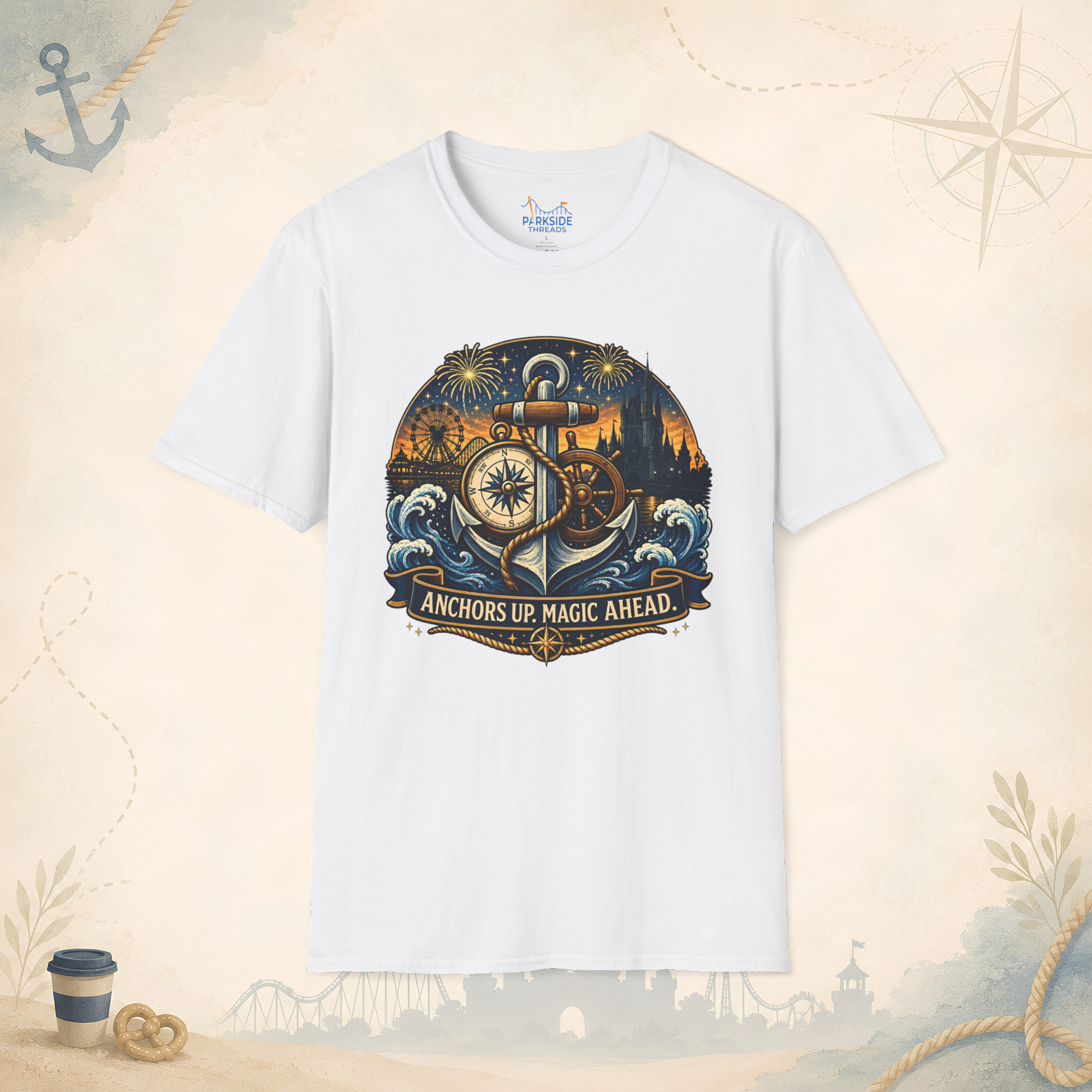Anchors Up Magic Ahead Navy Shirt